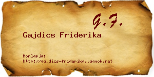 Gajdics Friderika névjegykártya